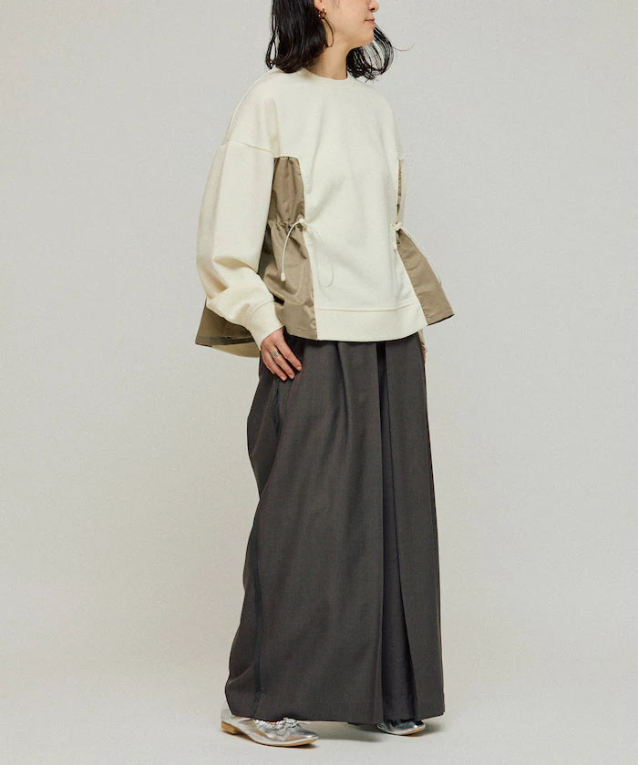 Front Tuck Wide Slack Pants / Loose Silhouette