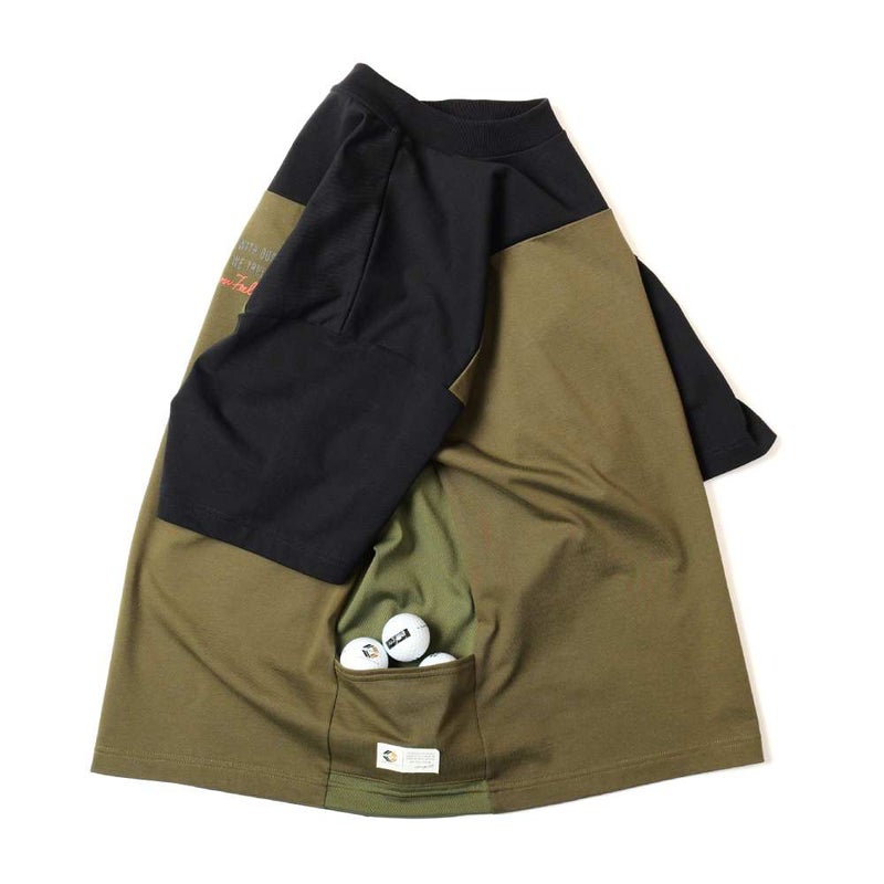 BLOCK MOCK NECK GOLF SERIES/ KHAKIK