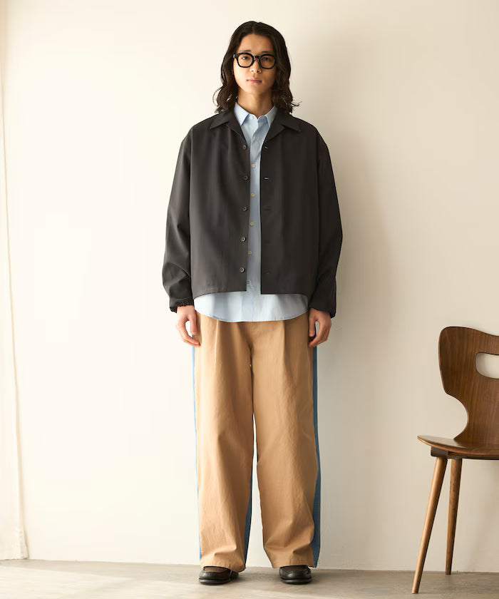 Functional Material Oversized CPO Shirt & Wide Easy Pants Setup / Washable / UV Cut / Quick Dry / Contact Cooling