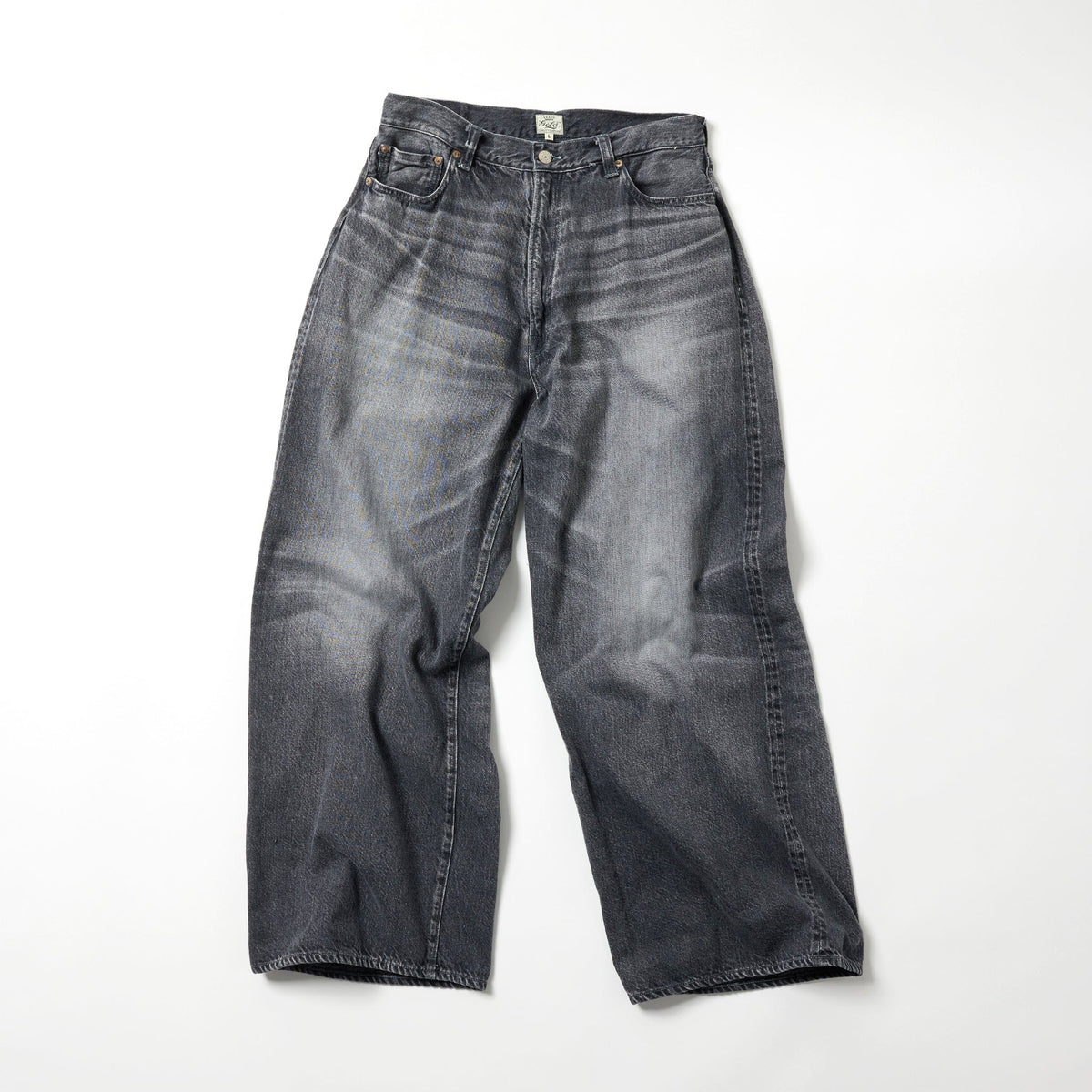GL42622H / RECYCLED WASTE SUVIN COTTON YARN 11.5oz. DENIM 5POCKET BAGGY PANTS VINTAGE WASHED