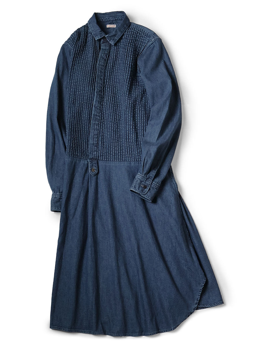 Shirt Denim Pintuck Shirt Dress