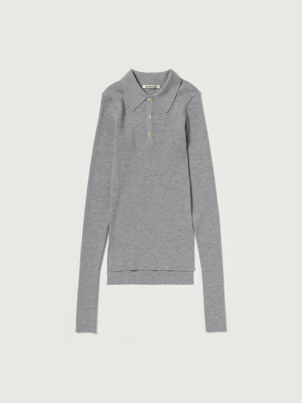 SUPER FINE WOOL HIGH GAUGE RIB KNIT POLO