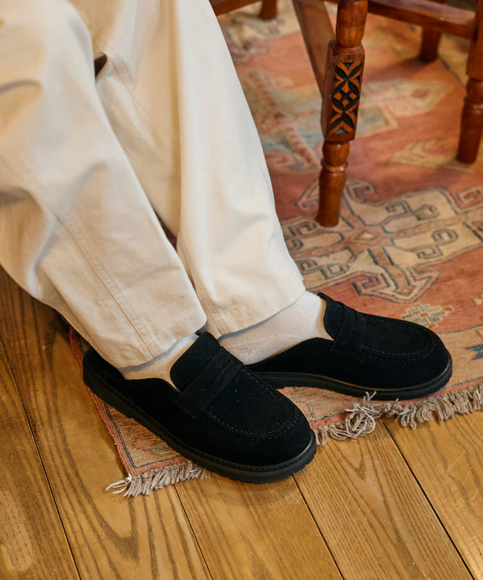 Velour Leatherette Loafer Mule / Slip-on [23~28cm] 【Limited Edition】
