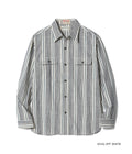 FICTION ROMANCE 5.5oz. INDIGO STRIPE WORK SHIRT
