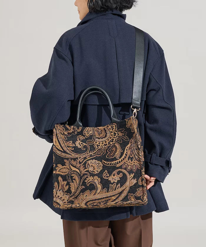 2WAY Paisley Jacquard Tote Bag Limited Edition