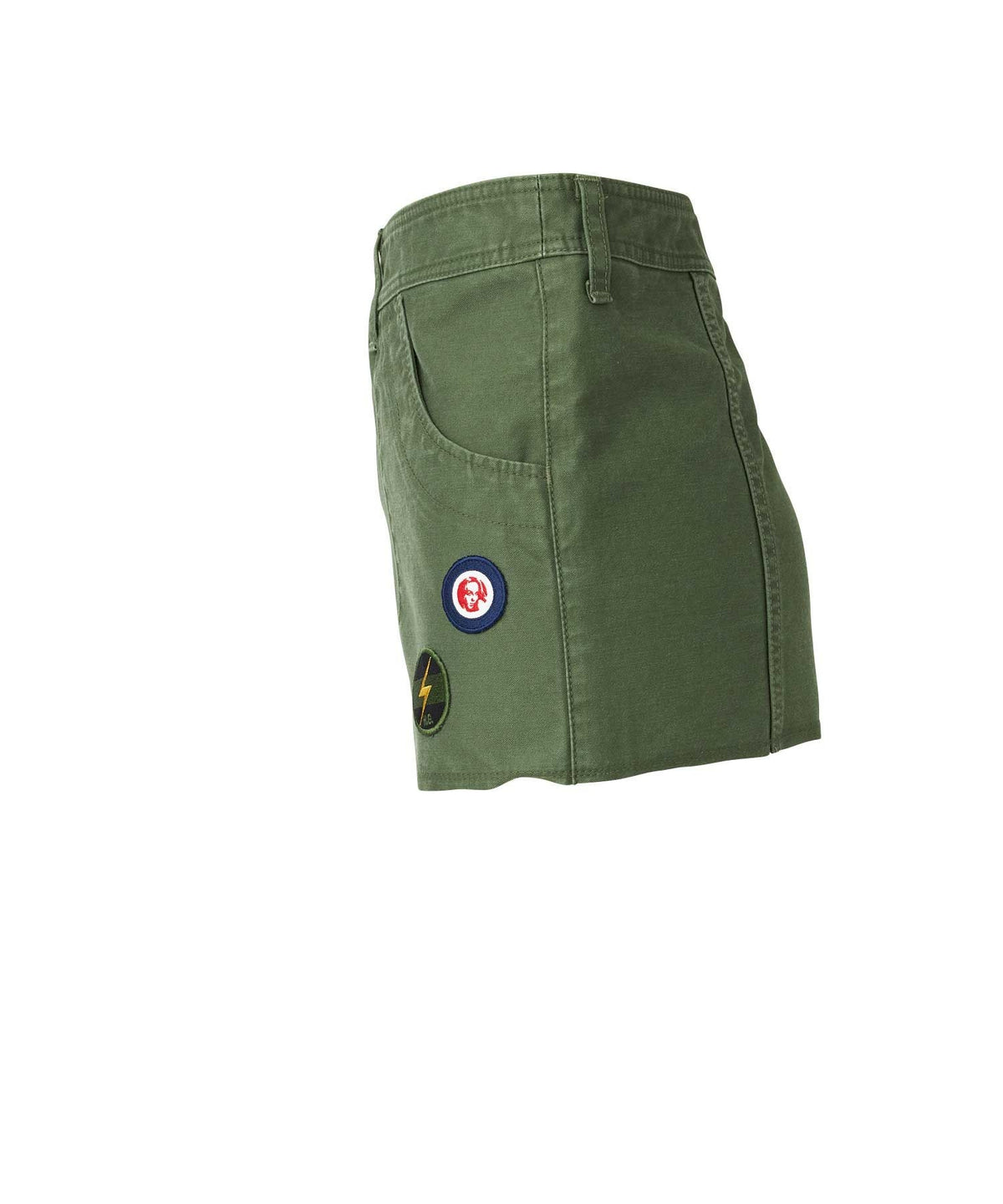 Noise Patch Military Low Rise Mini Skirt