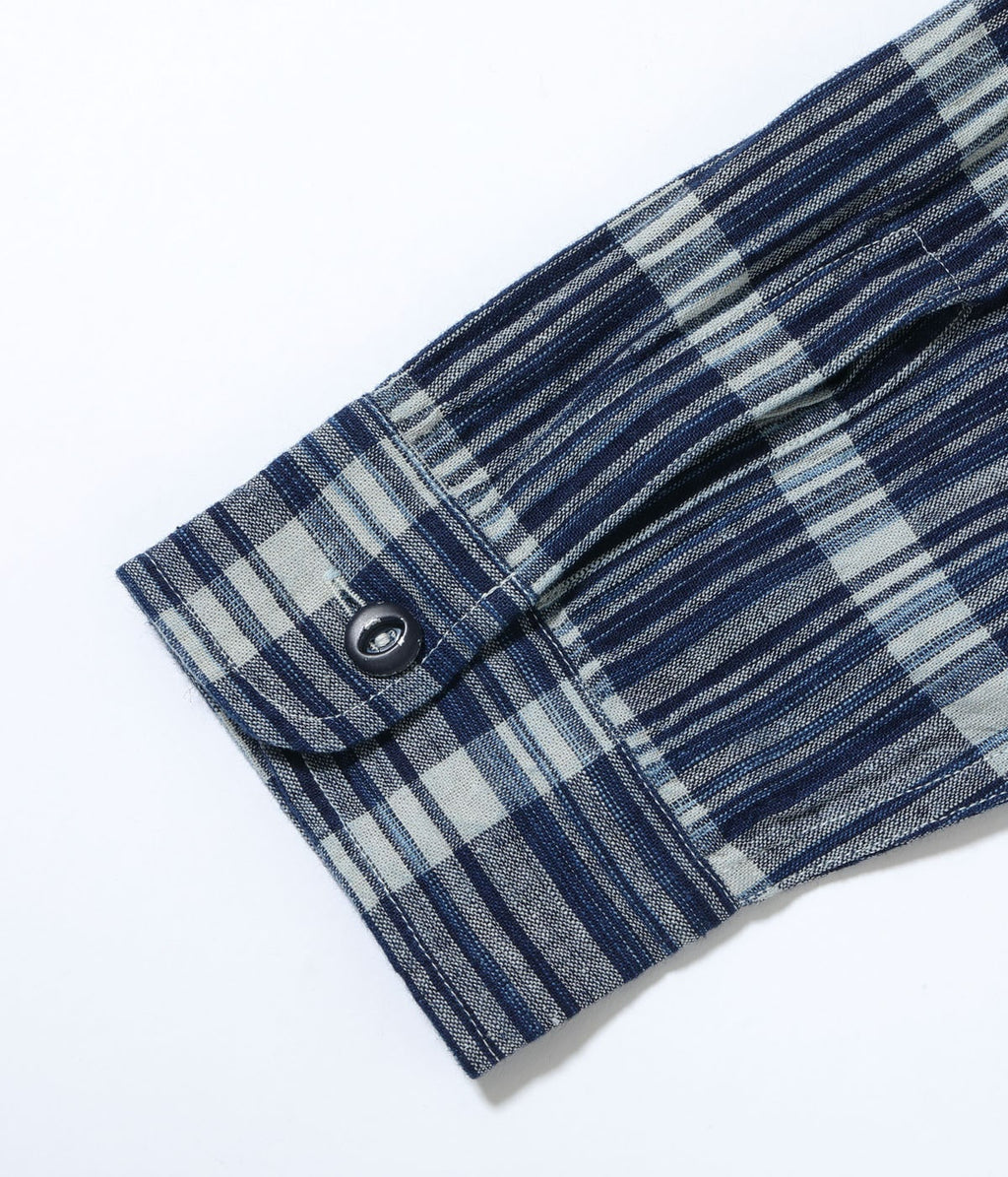 FICTION ROMANCE 5oz. INDIGO CHECK WORK SHIRT