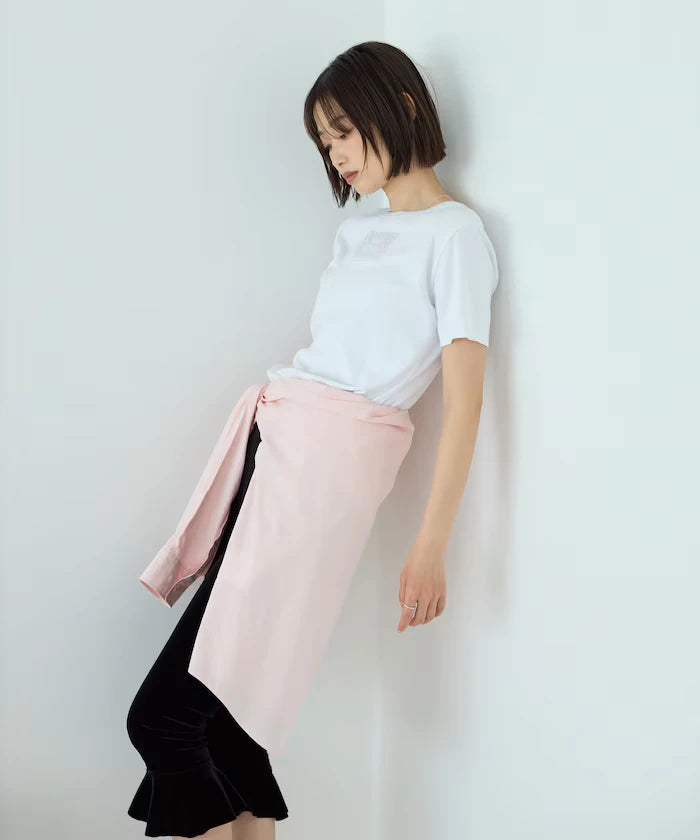 Lace Applique Cotton Modal T-Shirt