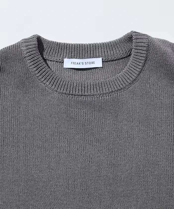Sheer Knit & Cotton T-Shirt Layered Set