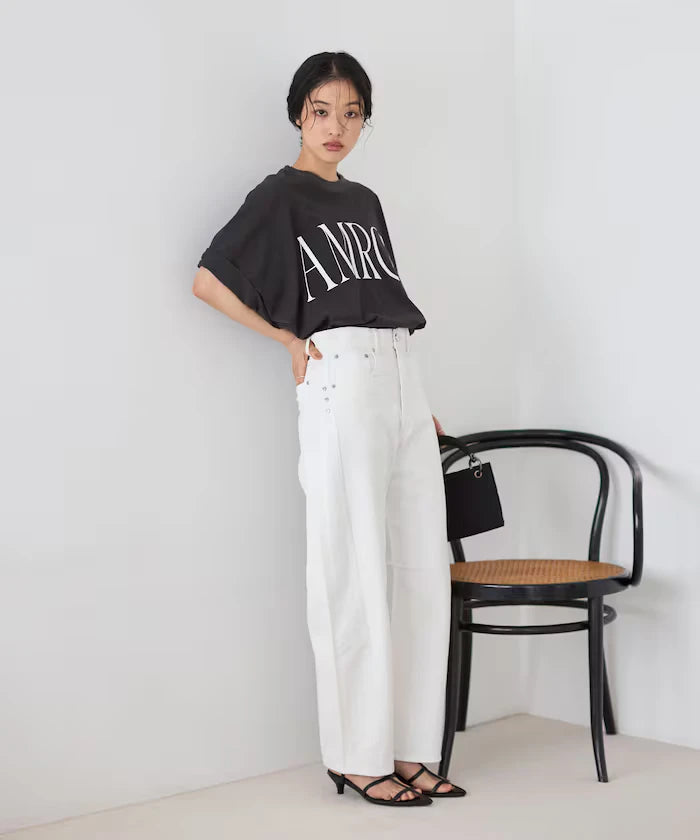 Heart Studs Curvy Denim / Wide Silhouette