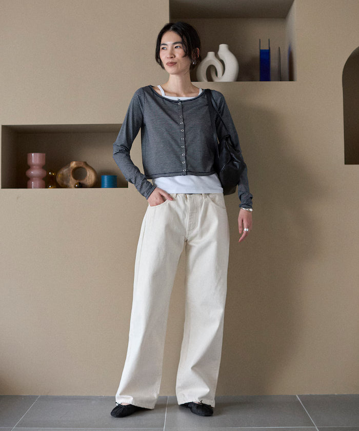 [February 12, 12:00 Release] Layered Set Top / Striped Cardigan & Camisole