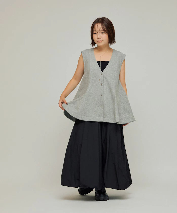 Peplum Silhouette V-Neck Gilet / Vest