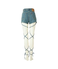 Side Gather Leg Wrap Short Pants