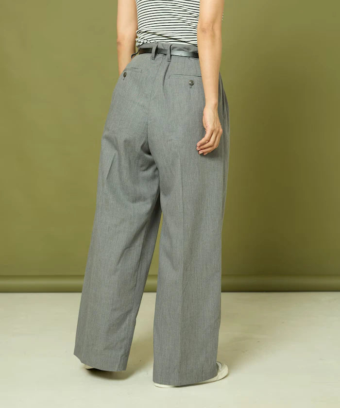 Tuck Wide Slacks Pants