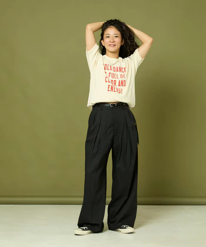 Tuck Wide Slacks Pants