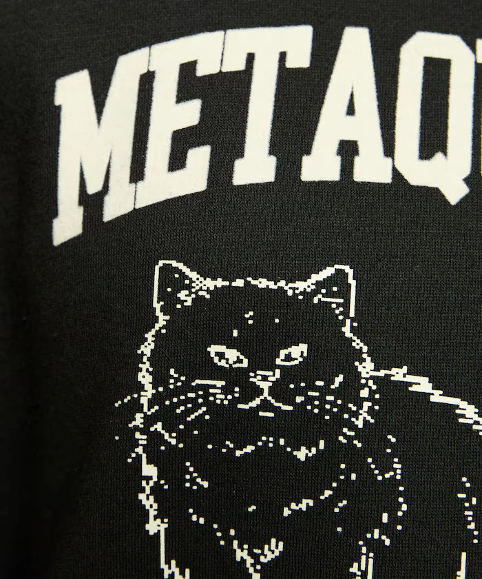 METAQUEEN Flocky Cat Brushed Back Sweat Limited Edition