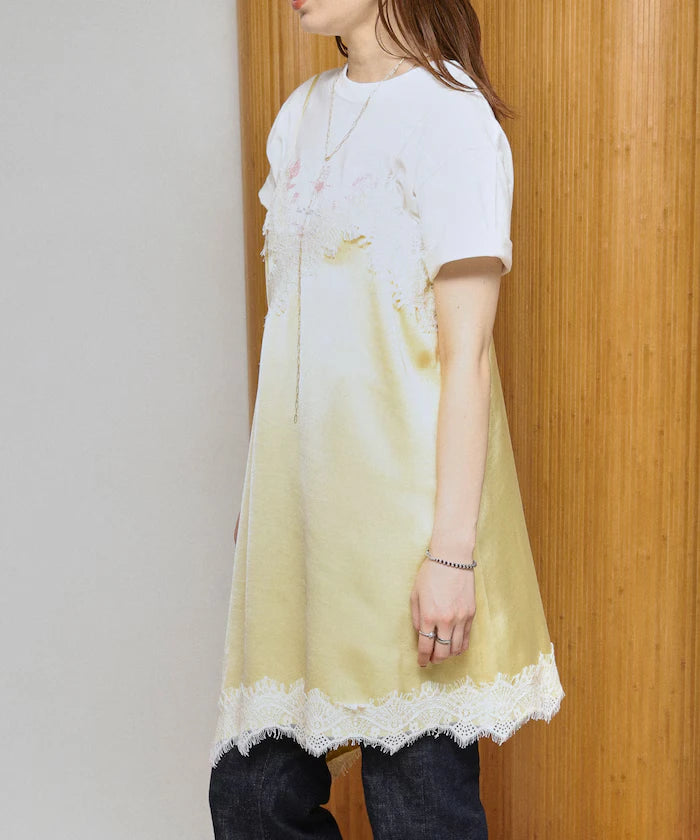 Lace Contrast Vintage Satin Camisole Top