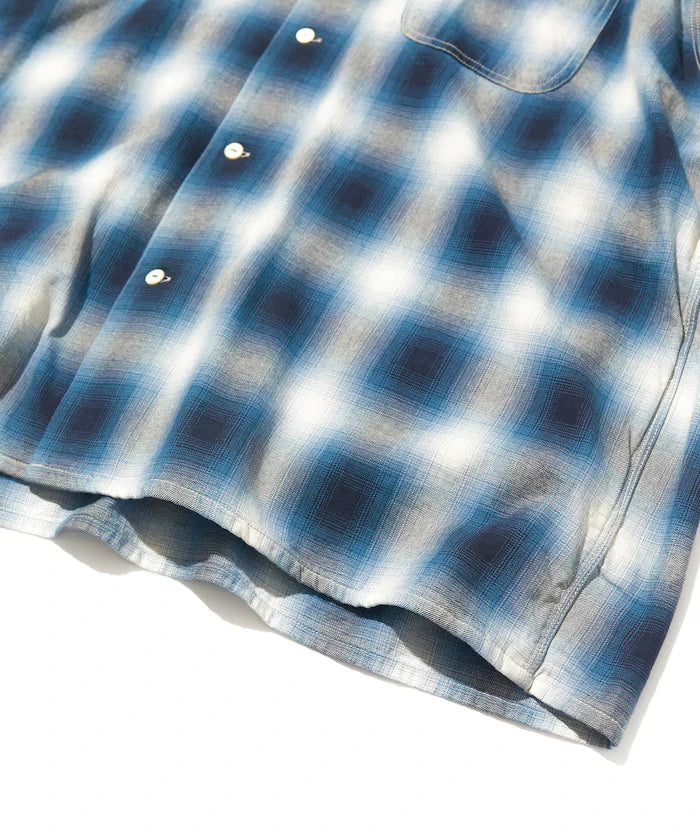 Magazine Pocket Open Collar Shirt(Ombre)