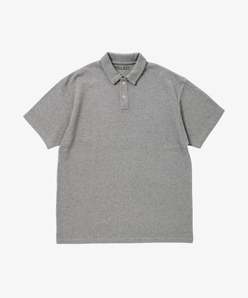 twisted pique polo melange gray