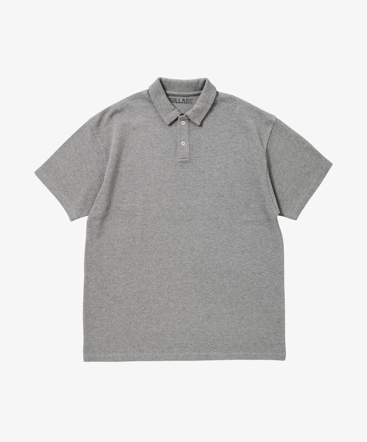twisted pique polo melange gray