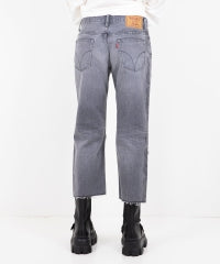 Snake Loop 8 Length Crushed Denim Pants