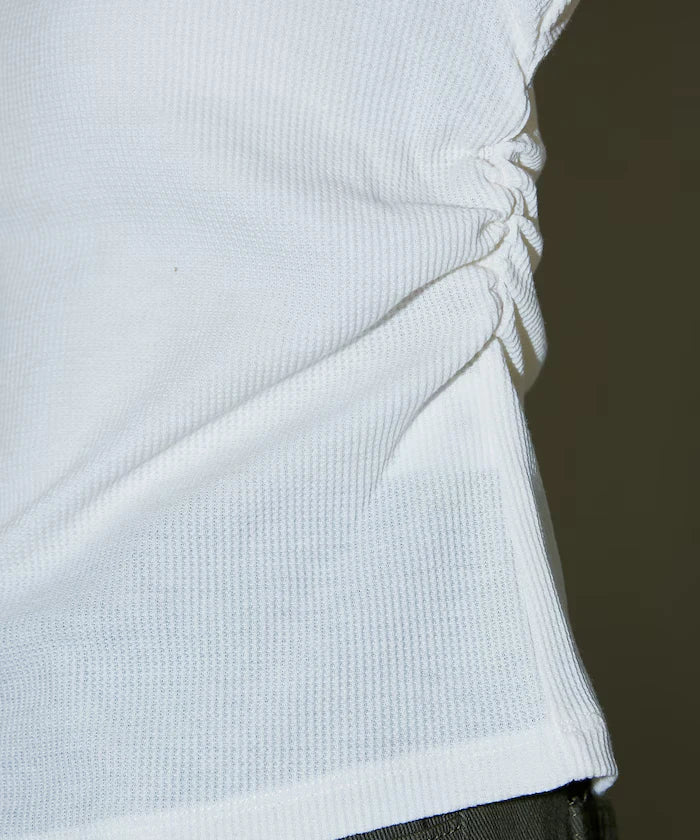 Light Waffle Waist Shirring T-Shirt Limited Edition