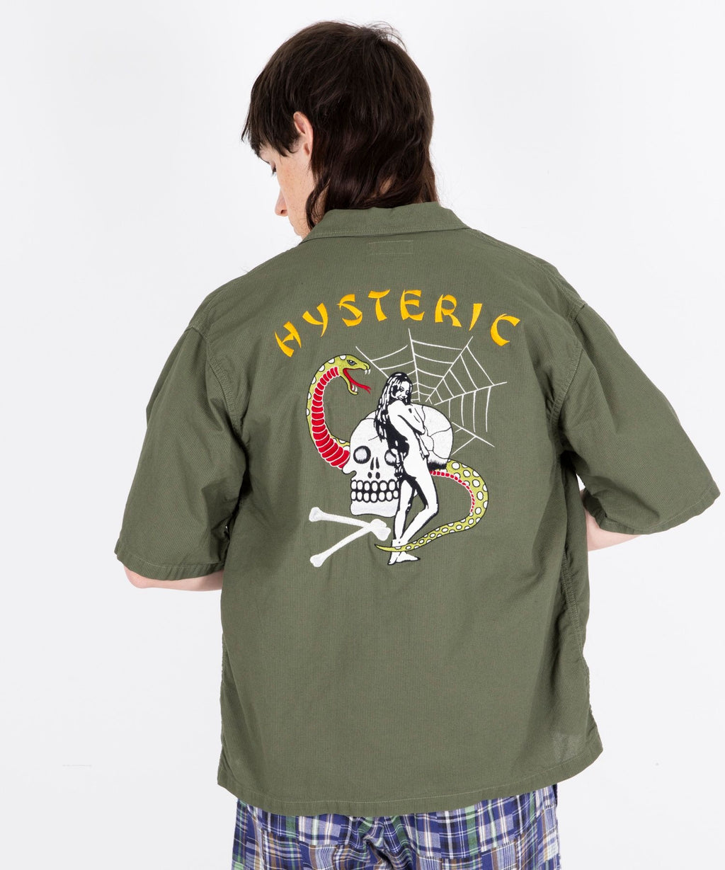 Snake & Skull Embroidery Utility Shirt