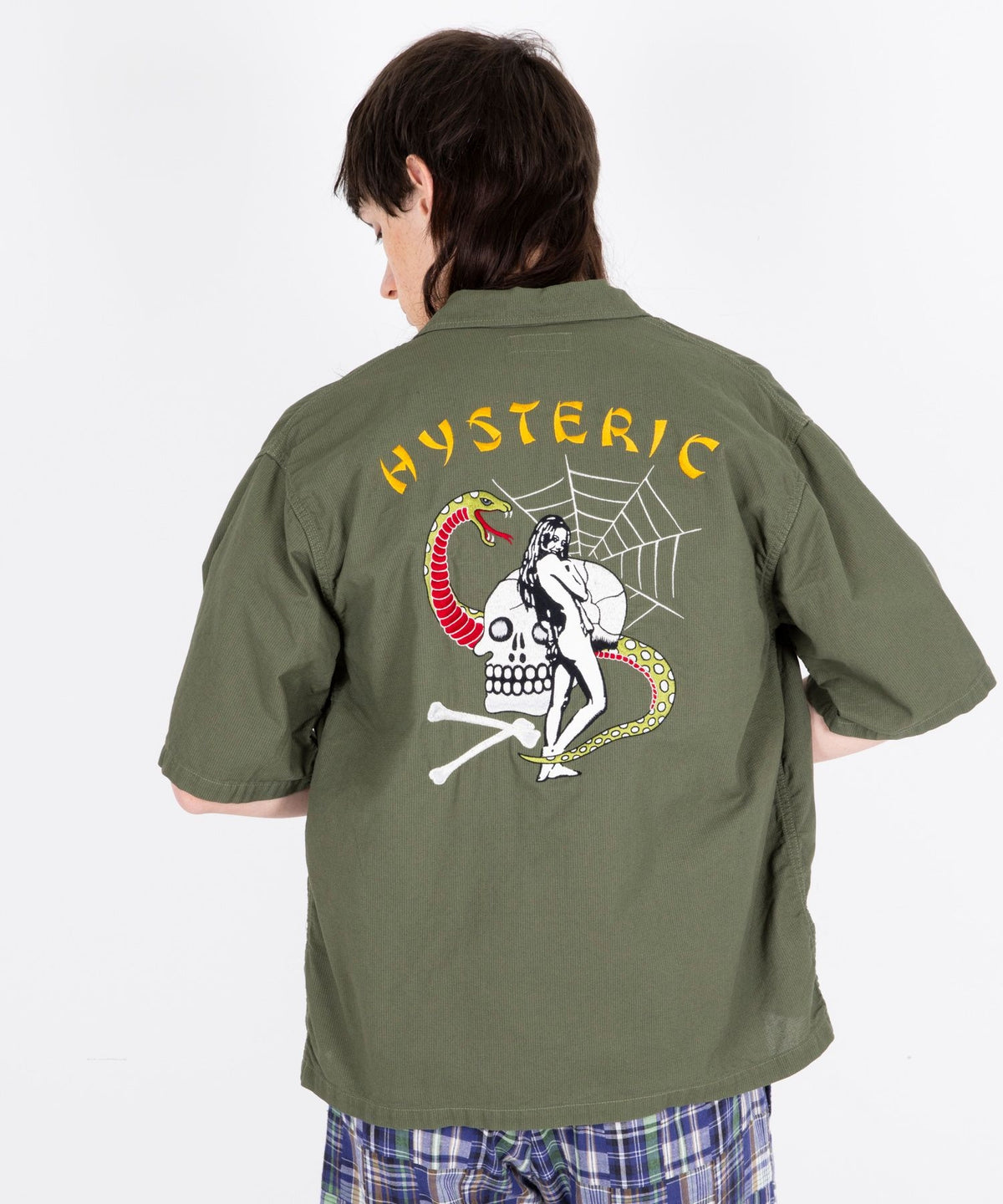 Snake & Skull Embroidery Utility Shirt