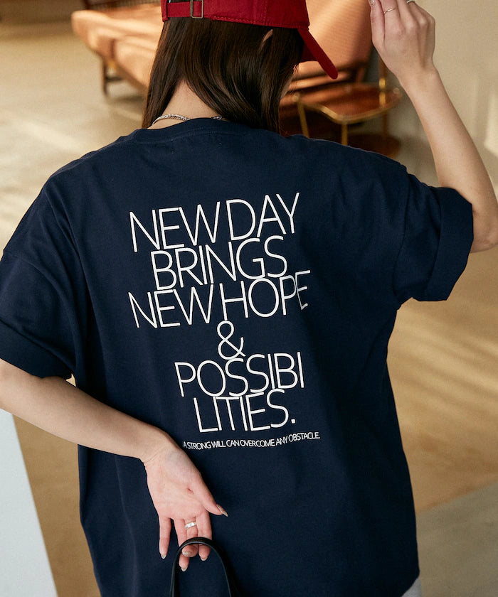 Love Pop Studio New Day Typography T-Shirt