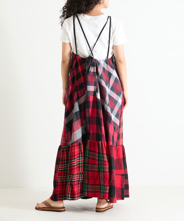 Vintage Remake Check Cami Dress