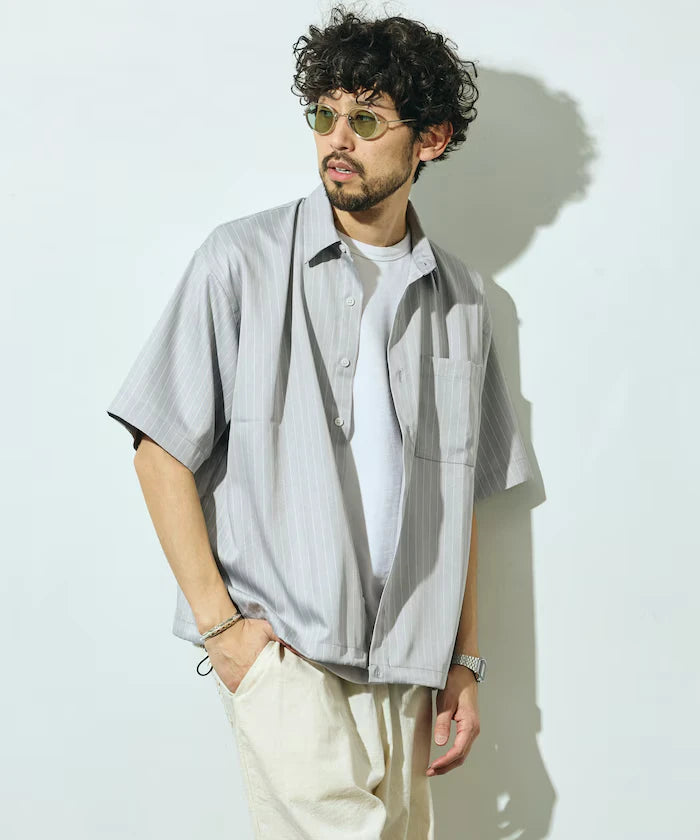 Spindle Stripe Short Sleeve Shirt / Compatible with Setup