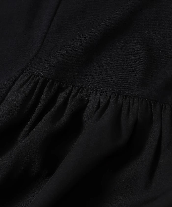 Organic Cotton Mixed Material Docking Gather Dress