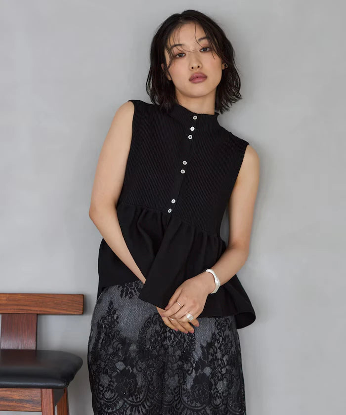 Japan Made Whole Garment Peplum Vest