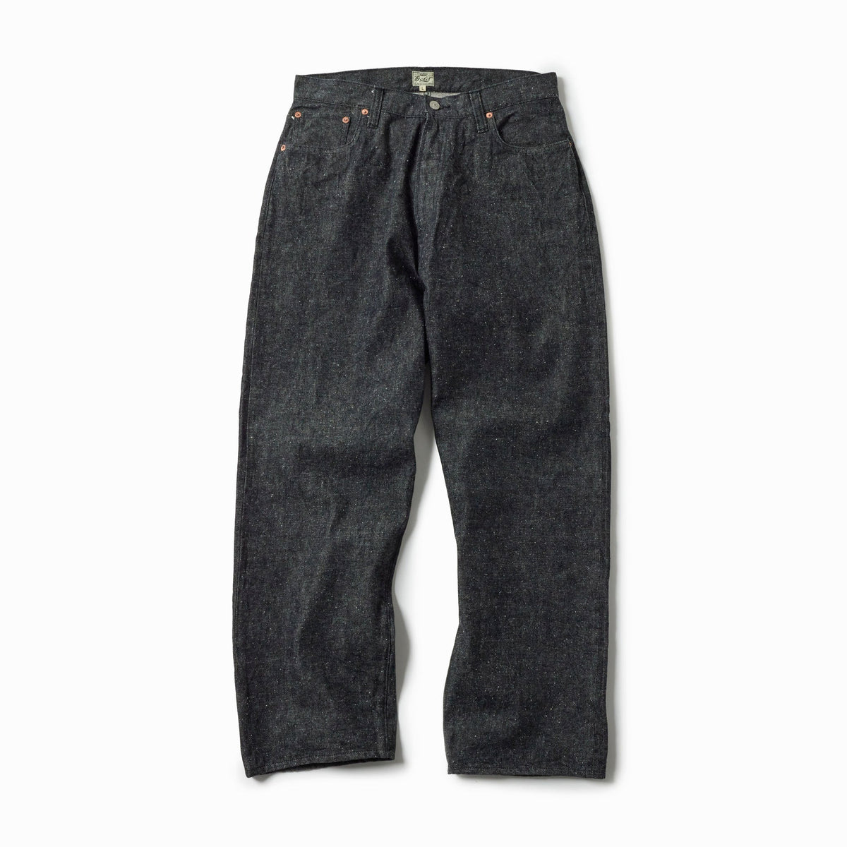 GL42579A / RECYCLED WASTE SUVIN COTTON YARN 14oz. DENIM 5POCKET WIDE PANTS