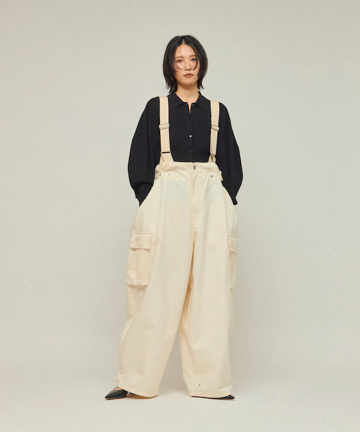 Functional material silk blend knit polo volume sleeve knit cardigan / anti-pill / machine washable