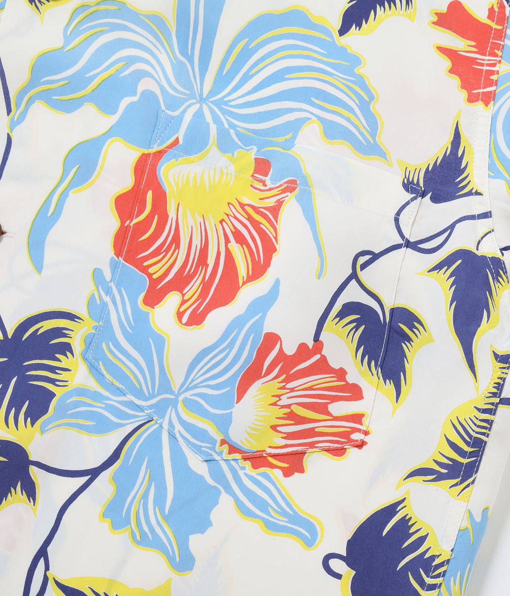 RAYON HAWAIIAN SHIRT “CATTLEYA ORCHID”
