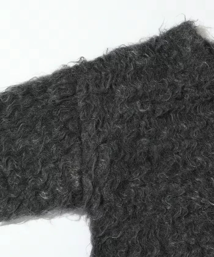 Variation Button Shaggy Knit Cardigan