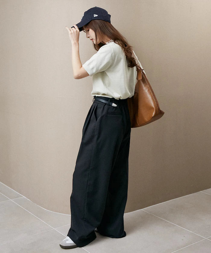 Lace Docking Short Sleeve Knit Top Limited Edition