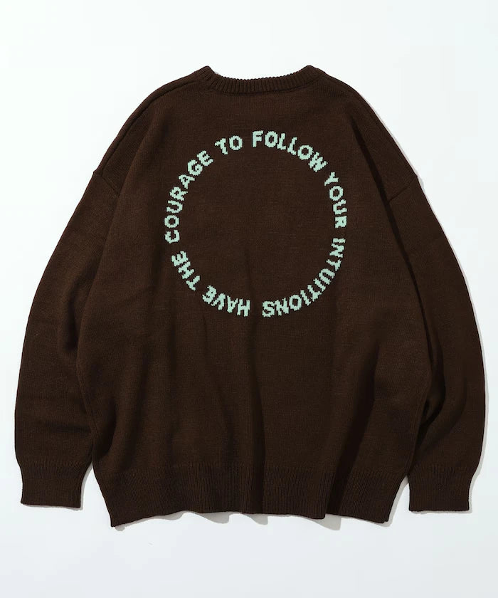 Sweat-like Lettered Knit / Jacquard Knit