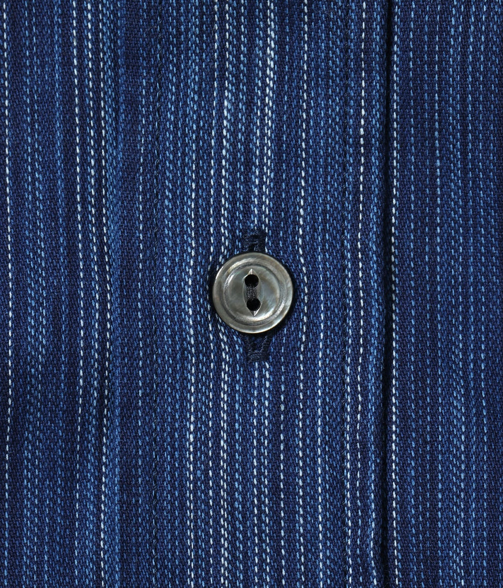 FICTION ROMANCE 5.5oz. INDIGO STRIPE WORK SHIRT