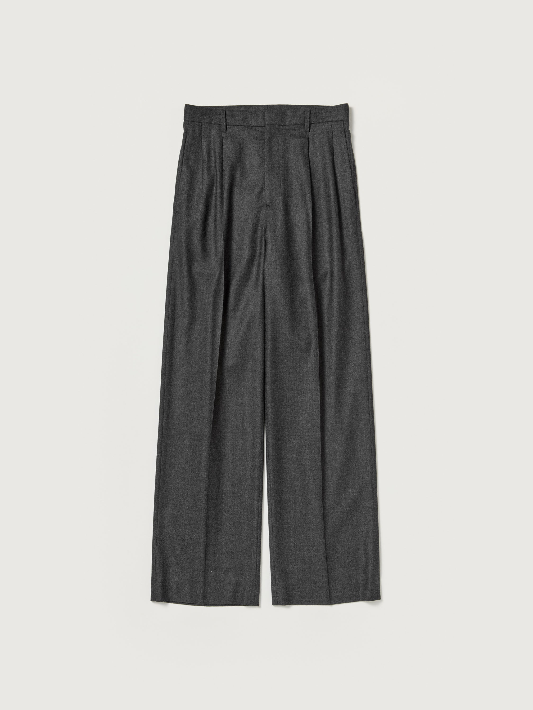 SUPER LIGHT WOOL TWO-TUCK SLACKS