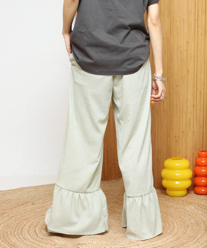 Wide Silhouette Tiered Check Easy Pants [Limited Edition]