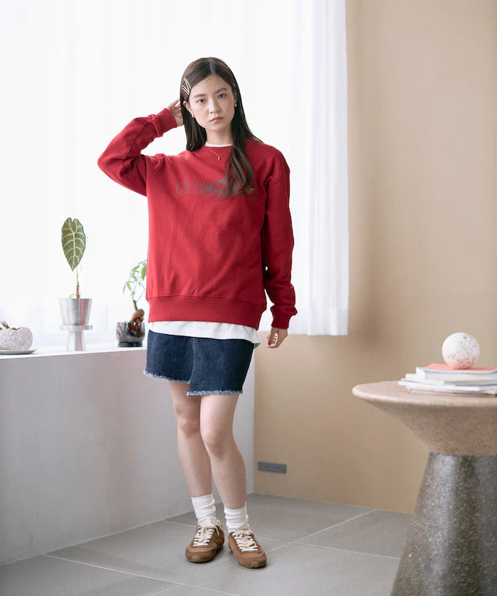 Organic Cotton Animal Logo Print Sweat / CAT / Relaxed Fit / French Terry Sweat