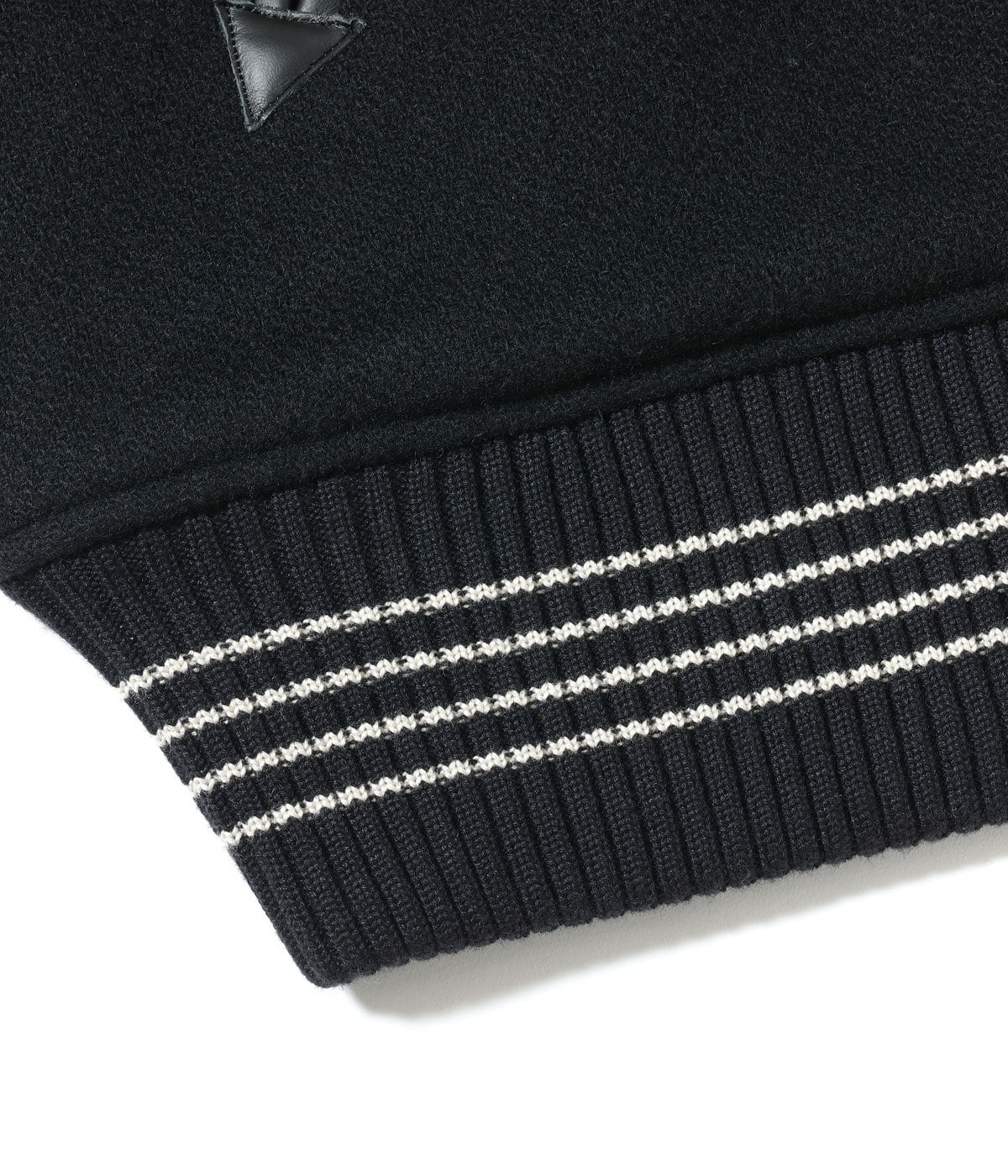 30oz. WOOL MELTON AWARD JACKET “MAVERICKS” (BLACK)