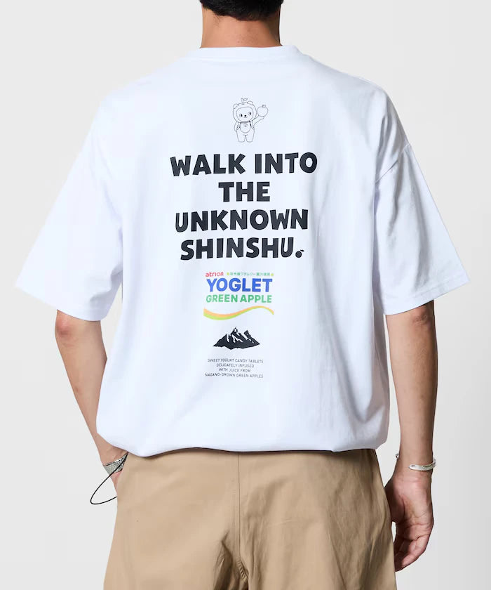 Arukuma X Yoguret X FREAK'S STORE Relax Fit Back Print Hem Code Crew Neck T-Shirt