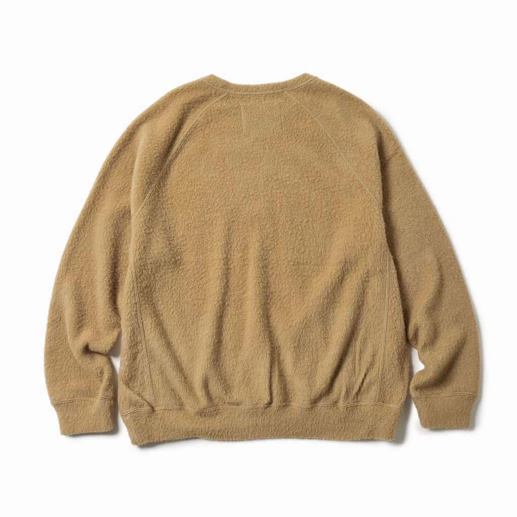 GL69593 / WOOL SUPER 140's FLEECE RAGLAN CREW NECK SHIRT