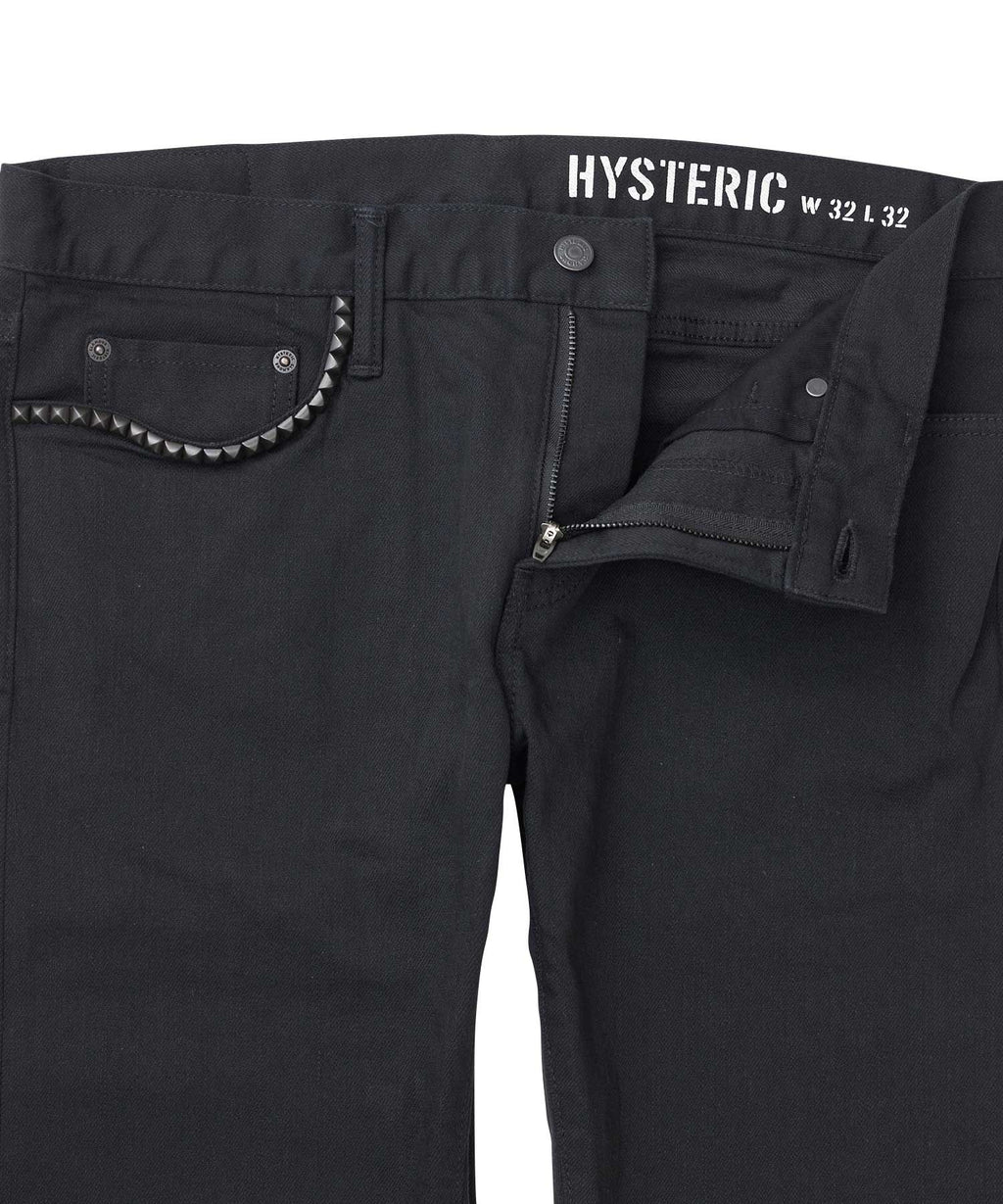 Black Denim Slim Pants