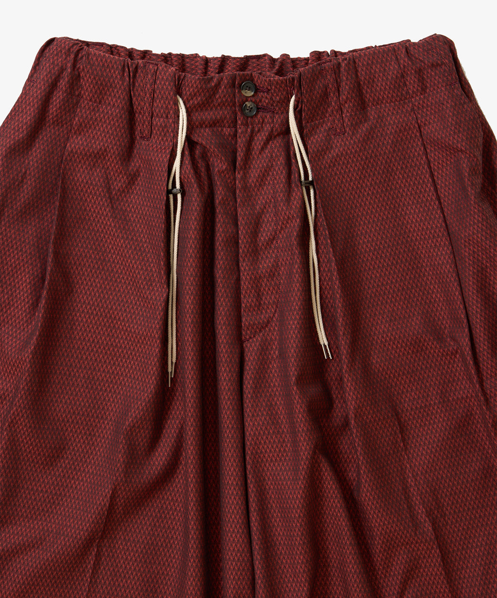 banshu ori circular short pants wine