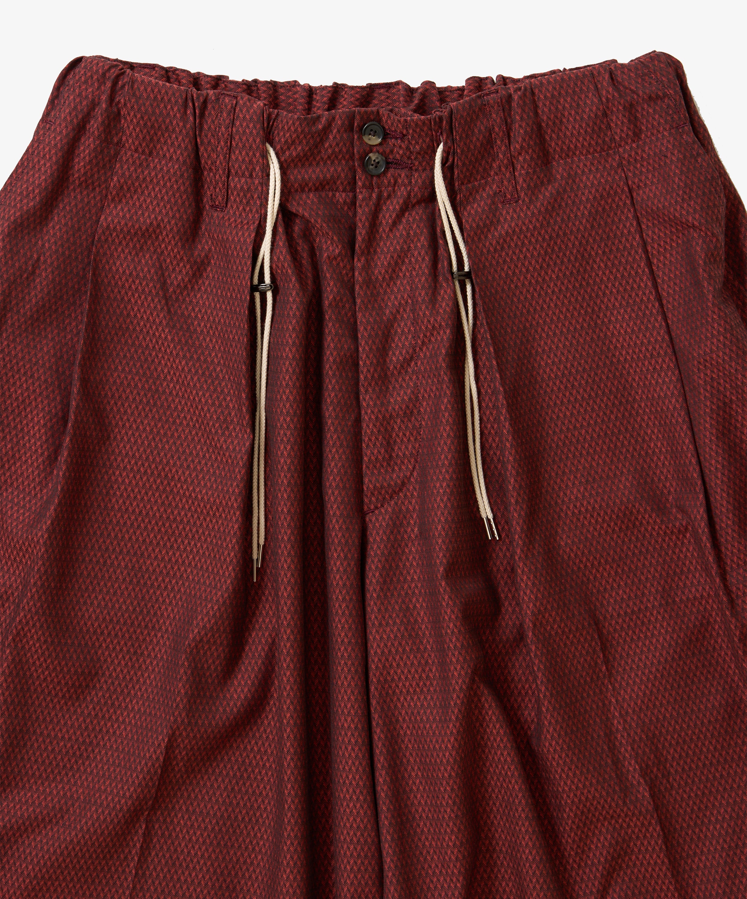 banshu ori circular short pants wine