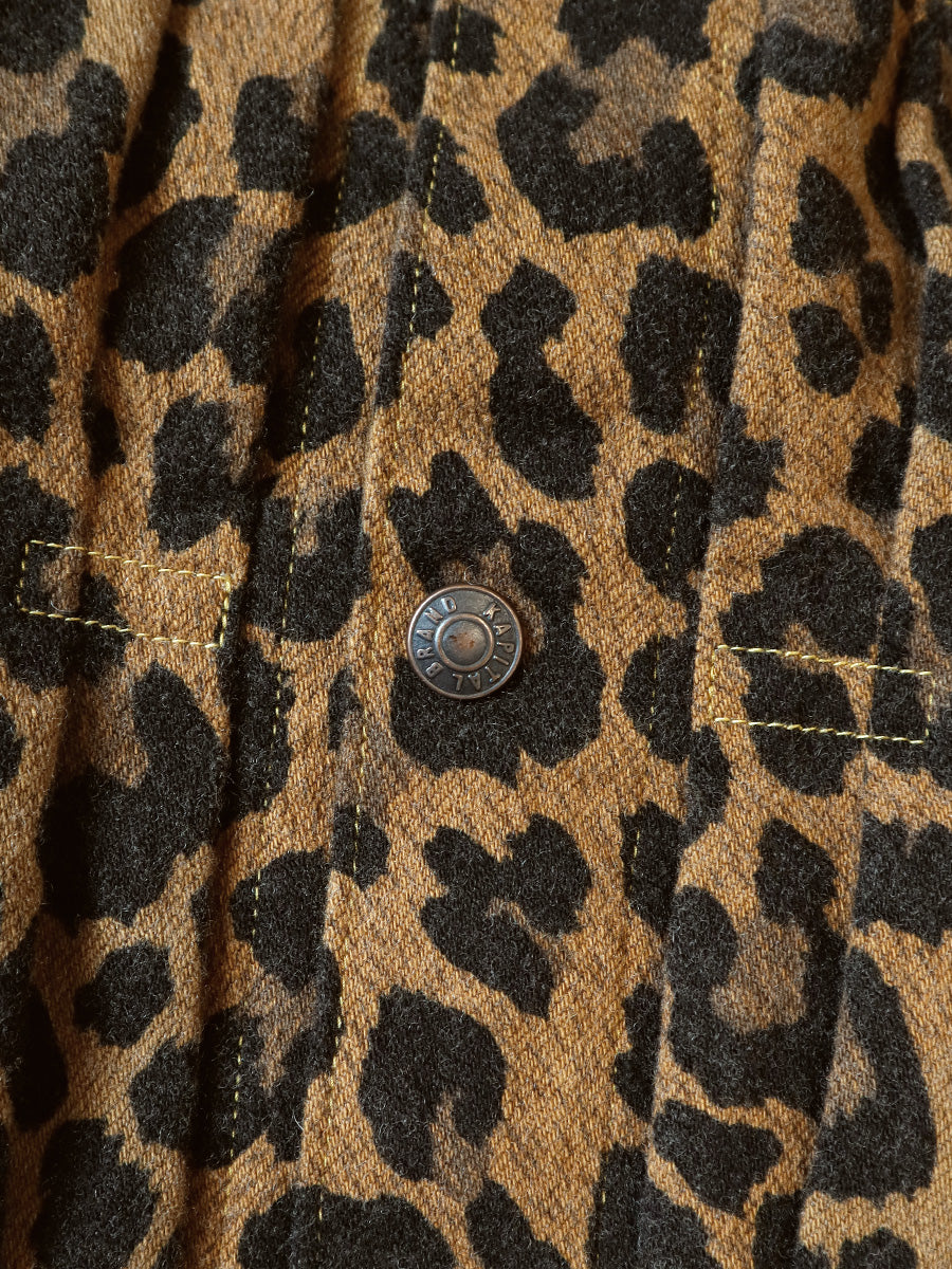 Twill Aging Wool Leopard Pattern 1ST JKT